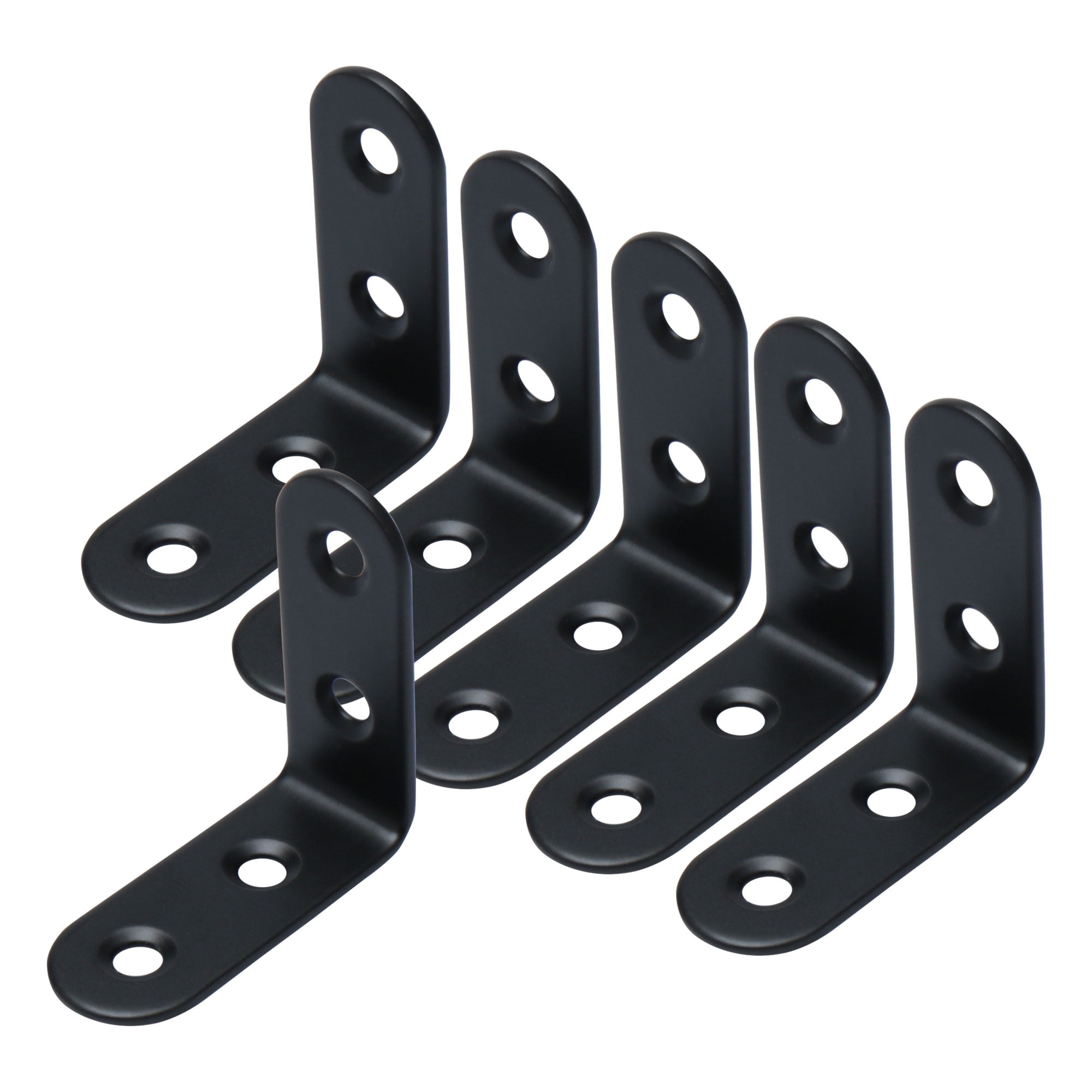 40 x 40mm L Shaped Right Angle Brackets Stainless Steel Black Corner