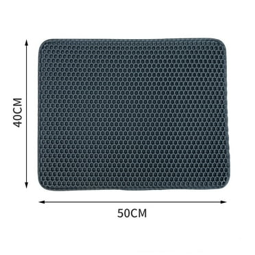 40" x 50" Cat Litter Mat Trapping Match, Honeycomb Double Layer Design, Urine-Proof and Water Proof, Scatter Control, Easier to Clean & Washable