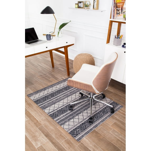 40" x 54" Alesund Beige & Gray 1/2" Rug’d Chair Mat™