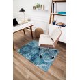 thumbnail image 1 of 40" x 54" Maldives Blue & Ivory 1/2" Rug’d Chair Mat™, 1 of 7