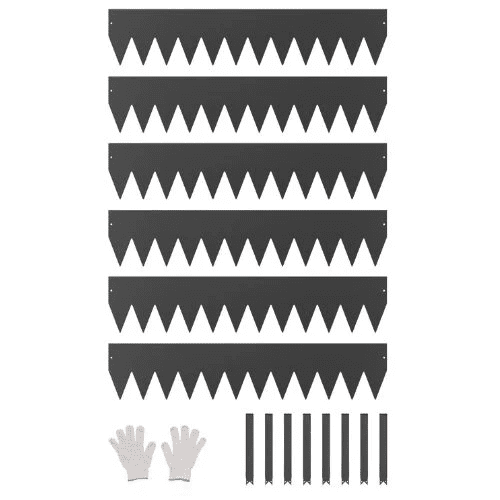 40 x 6 Inch Black Rust-Resistant Garden Edging Border Steel Landscape Edging ZY-40X6-6Black (Pack of 6)