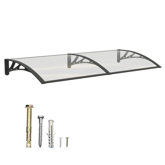 40"x 60" Window Awning Canopy Door Entrance Patio Cover Solid Sheet Awnings For Garden