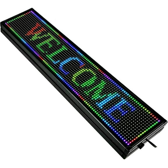 40 x 8 inch Led Sign, Seven-Color Led Scrolling Sign, Digital Display Board by PC & WiFi & USB with SMD Technology, Scrolling Advertising LED Signs, Led Sign for Advertising and Business