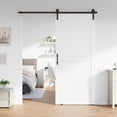 40 x 96 inch White PVC Vinyl Barn Door Super Lightweight with 7FT