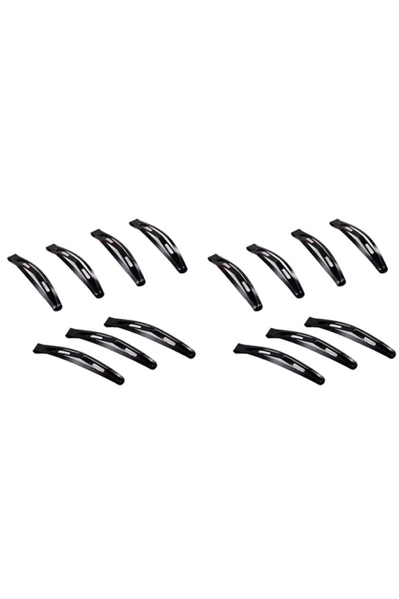 40 x Black Metal Snap Hair Clip Barrettes 78mm DIY