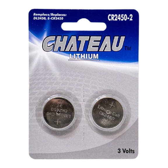 40 x CR2450 Chateau 3 Volt Lithium Coin Cell Batteries (20 Cards of 2)