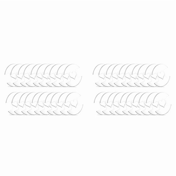 40 x removable acrylic hollow pompom buttons-Transparent