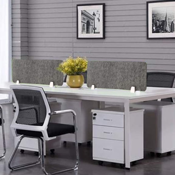 40''x12'' Privacy Panel Clamp-on Acoustic Desk Divider Freestanding Sound Absorbing Cubicle Desk Divider Removable Acoustic Partitions with 2 Clips for Offices, Libraries, Classrooms