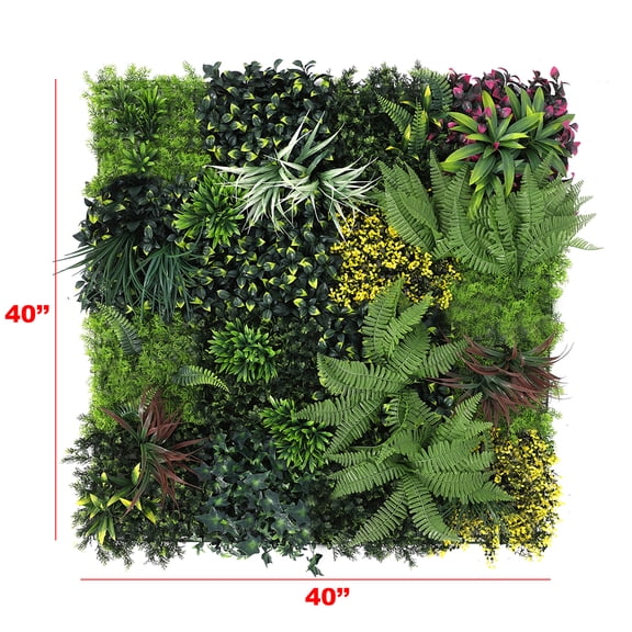 40"x40" Artificial Boxwood Mat Wall Hedge Decor Privacy Fence Panel Grass