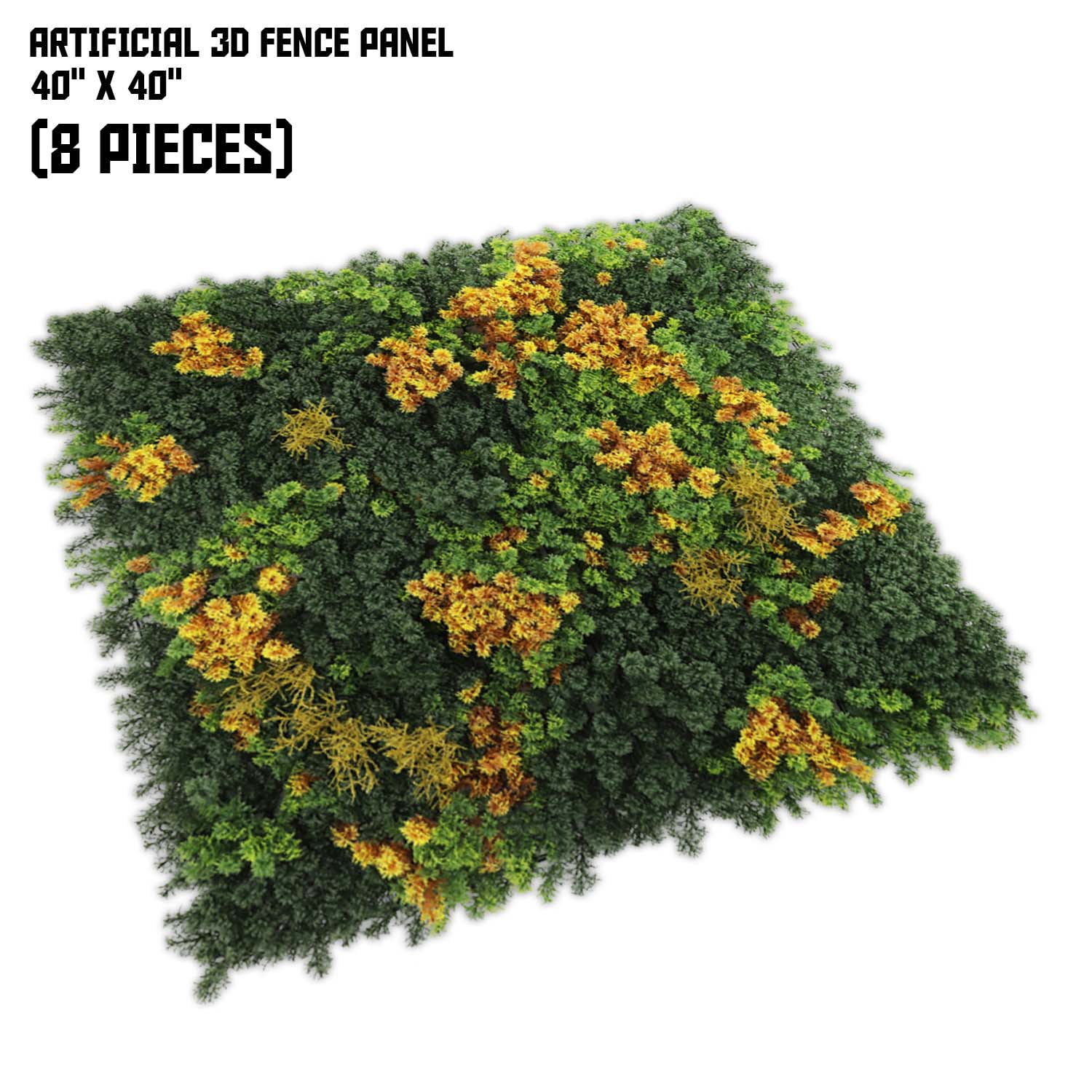 40"x40" inch Sunshades Depot Artificial 7 3D Mixed Panel Fence Privacy