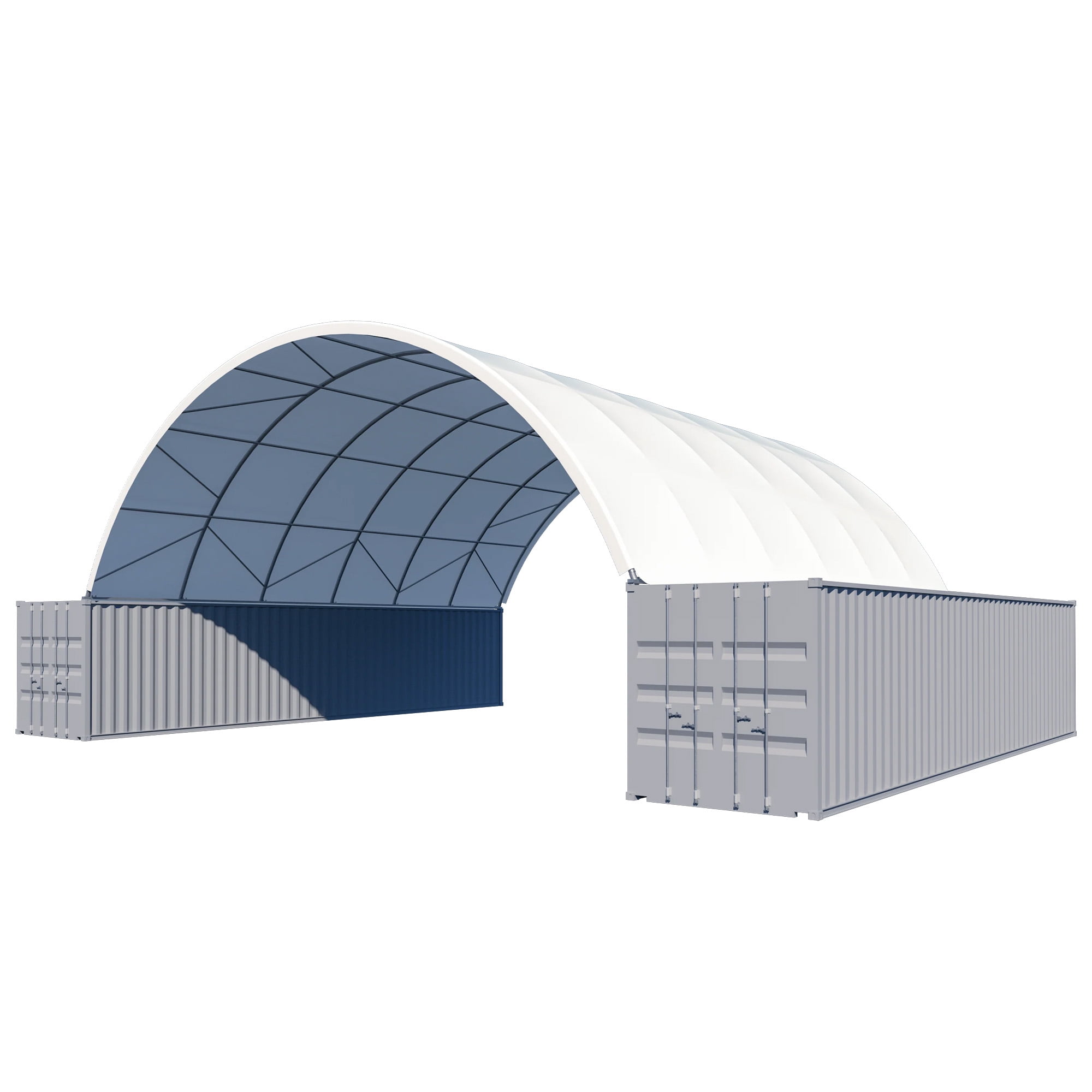 DuraYu 40x40x13 ft Shipping Container Canopy Shelter with 11oz PE Tarp \u0026  Steel Frame - Walmart.com, image size:2000x2000