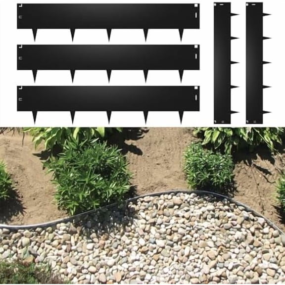 40"x6" Steel Lawn Edging, 5-Pack Metal Landscape Edging Strips,Hammer-in Garden Edging Borders,Total16.25 ft Length Bendable Landscape Edging for Yard Pathway Divider$$Garden & Patio