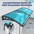 thumbnail image 1 of 40"x60" Window Awning Door Canopy with Independent Drainage Sink, Heavy Duty Grey Bracket, Clear Transparent Panel, UV Rain Snow Protection, Weather Resistant Outdoor Shelter for Porch and Patio, 1 of 15