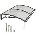 thumbnail image 1 of 40"x60" Window Awning Door Canopy Patio UV Rain Snow Sunlight Protection with Separate Drainage Sink, 1 of 11