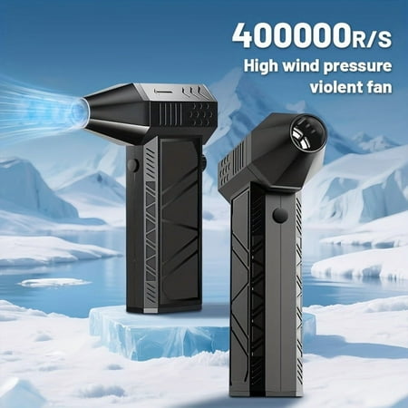 400,000 RPM Compressed Air Dust Collector - Adjustable Rechargeable Blower, Brushless Turbo Fan for Cars/Keyboards/Camping | High-Power Portable Snow & Dust Remover - Ideal Men's Gift