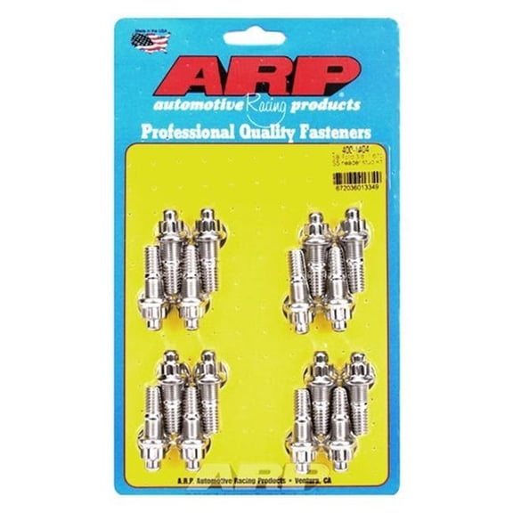 400-1404 0.37 x 1.67 in. OAL Stainless Steel Header Stud Kit - 16 Piece