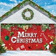 400×180CM Christmas Garage Door Banner Large Christmas Background Decor
