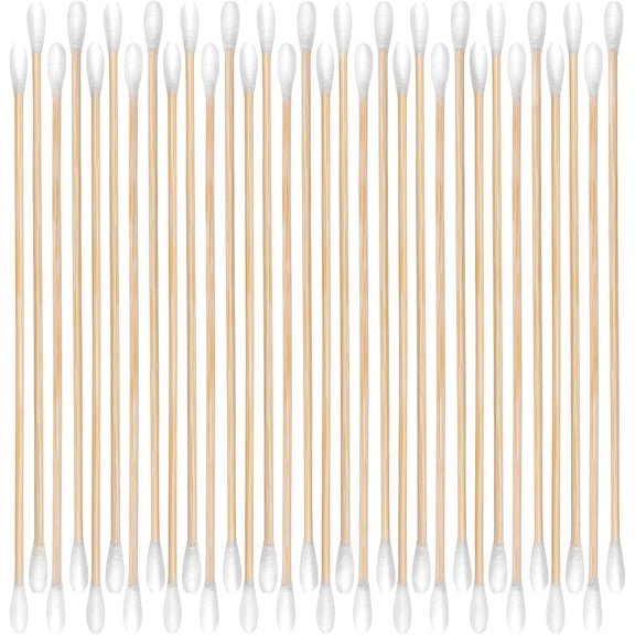400/200 ct 6 Inch Double-Ended Gun Cleaning Swabs with Bamboo Sticks - Ideal for Pistol, Rifle & Handgun Maintenance