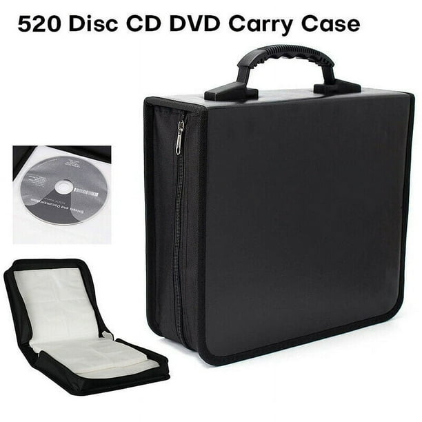 400/520 Discs Portable Zipper CD DVD Case Card Holder Storage