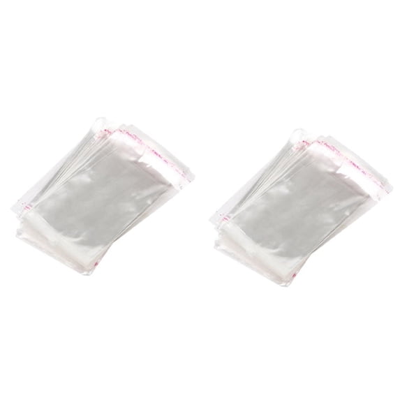 400 Clear Self Adhesive 7cm x 13cm and Seal Plastic Bags for Small Objects, Jewellery, Arts and Crafts Display