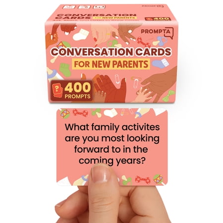 400 Conversation Cards for New Parents - Fun Questions to Connect and Talk about Parenting Essentials – Gift for New Mom Gifts for New Dad - Conversation Starters for Couples Gifts