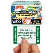 400 Conversation Cards for Coworkers - Fun Icebreaker Teambuilding Game for Work