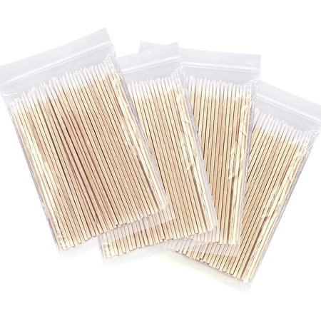 400 Count Microblading Cotton Swab, Cotton Swabs Pointed Tip, Cotton Swabs Wood Sticks, Cotton Tipped Applicator, Tattoo Permanent Supplies, Makeup Cosmetic Applicator Sticks (400pcs)