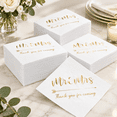 Print Shop Reception 400 Count White 3-Ply Square Wedding Reception Napkins with Mr and Mrs ...
