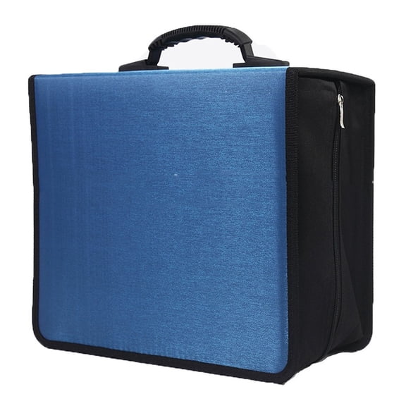 400 Disc CD DVD Organizer Holder Storage Case Bag Wallet Album Media Video, Blue