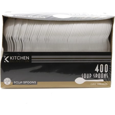 400 Disposable Plastic Spoons Nicole Home Collection Cutlery Medium Weight