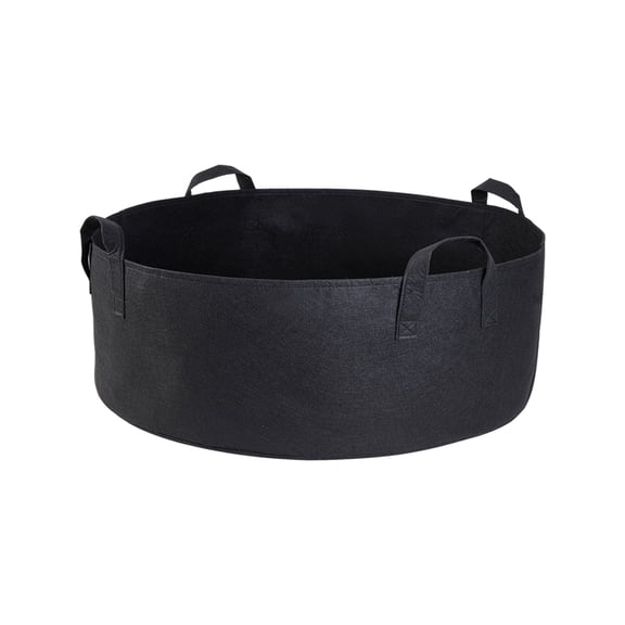 400 Gallons Extra Large Round Raised Garden Bed, Deep Soil Diameter 32"/ Height 12" Planting Container Grow Bags Durable Felt Fabric Planter Pot for Plants, Vegetables, Flowers (Black)