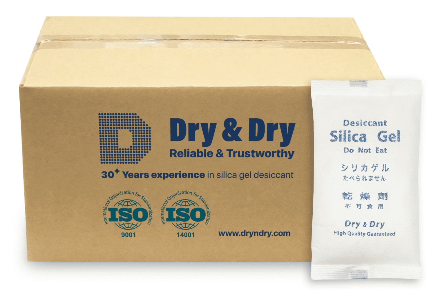 400 Gram [50 Packs] "Dry & Dry" Premium Silica Gel Packets Desiccant Dehumidifiers - Rechargeable Fabric