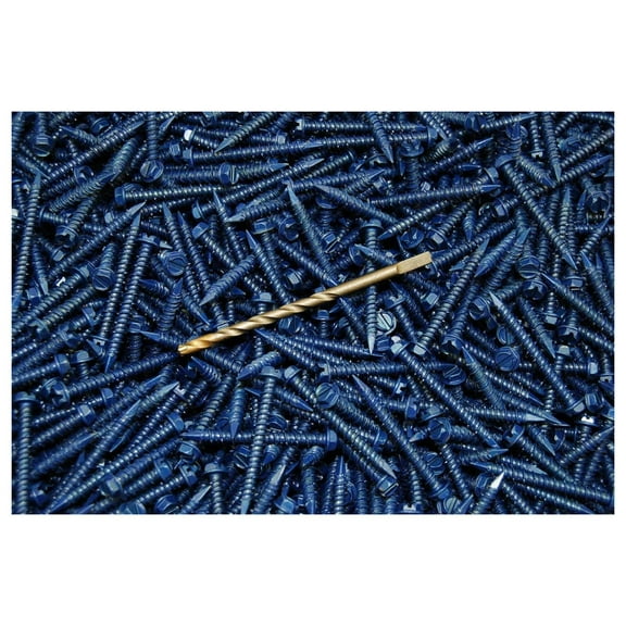 (400) Hex Washer Head 3/16 x 1-3/4 Concrete Masonry Screws Tapcon Anchor & Bit