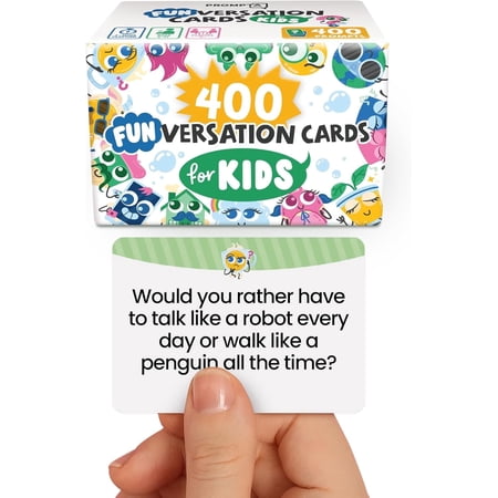 400 Silly, Interactive Conversation Cards for Kids Ages 6-11 – Connect with Activities and Questions – 2.5" x 1.75"