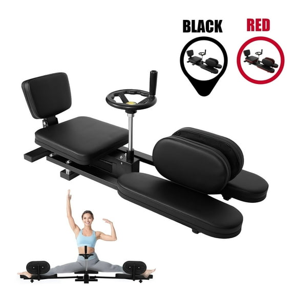 38.5x16.5x15 Inch Leg Stretcher Machine, 400 LBS Heavy Duty Metal Split Machine Training Equipment, Black Silent Wheels Split Adjustable, for Home