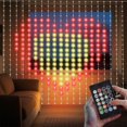 thumbnail image 1 of 400 LED Smart Curtain Lights, 6.56ft x 6.56ft Dynamic Pattern DIY Fairy String Lights with APP and Remote, RGB Wall Lights for Indoor Bedroom Backdrop Decor, 1 of 7
