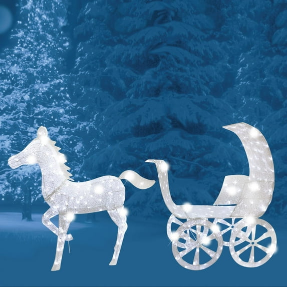 Brite Star 400 Lt Morphing LED 52 inch Opalescence Horse and Carriage Wireframe