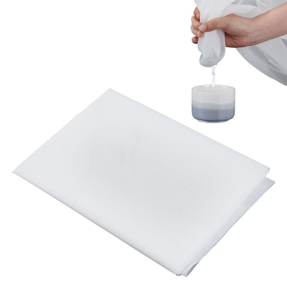 400 Mesh Nylon Filter Mesh 50x39 Inch White Woven Net Reusable Fabric Filter Sheet Multi Purpose Water Strain Meshs for DIY Paint Home Brewing and Chemical Industry - 0.1mm Thick