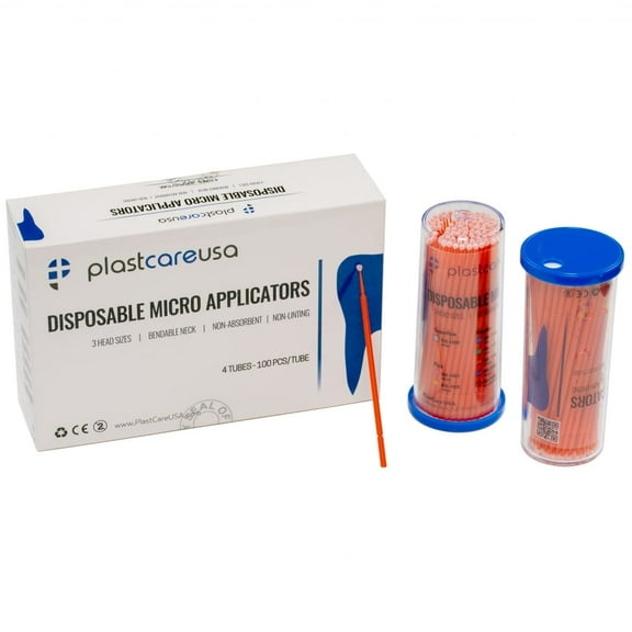 400 Orange Dental Micro Applicators Brushes (Regular)