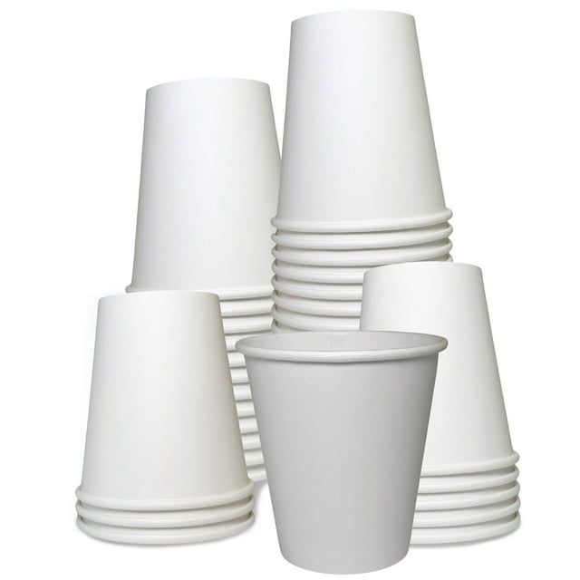 [400 PACK] 12oz White Paper Coffee Cups - Disposable Coffee Cups - Hot Drink, Tea, Coffee, Cappuccino, Hot Chocolate, Chai, Chai Latte by EcoQuality
