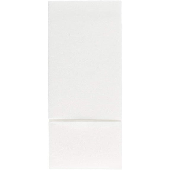 (400 PACK) White Linen Feel Cloth Like Paper Dinner Napkins with Built in Flatware Pocket, Absorbent Napkins Pre Folded, Guest Hand Towels, Cutlery Pocket for Weddings, Party, Events