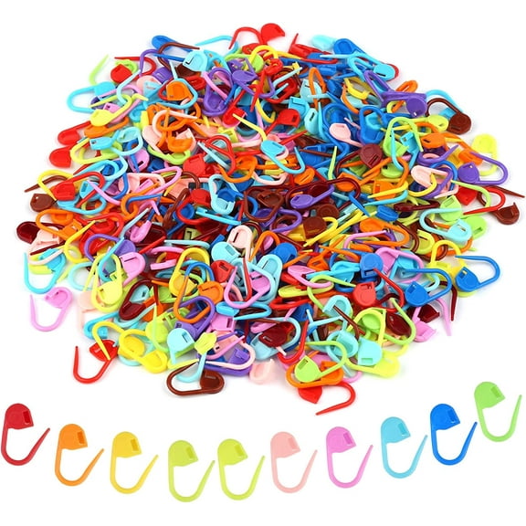 400 PCS Crochet Stitch Markers, Colorful Locking Stitch Markers Plastic Crochet Stitch Counters Crochet Clips for Weaving, Sewing and Knitting DIY Craft