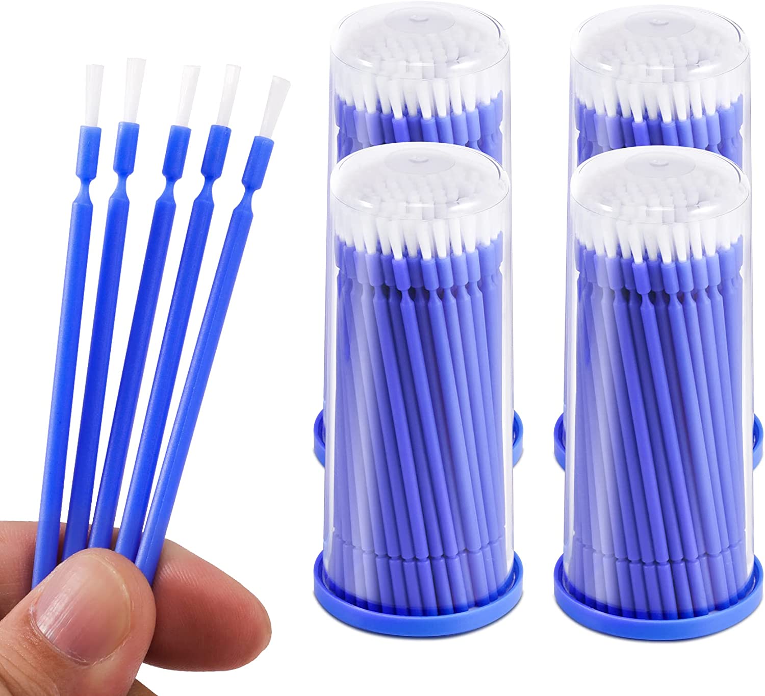 400 PCS Disposable Dental Micro Brushes Dental Applicator with Bendable  Tips, Disposable Applicators Microbrush Blue Micro Swabs 