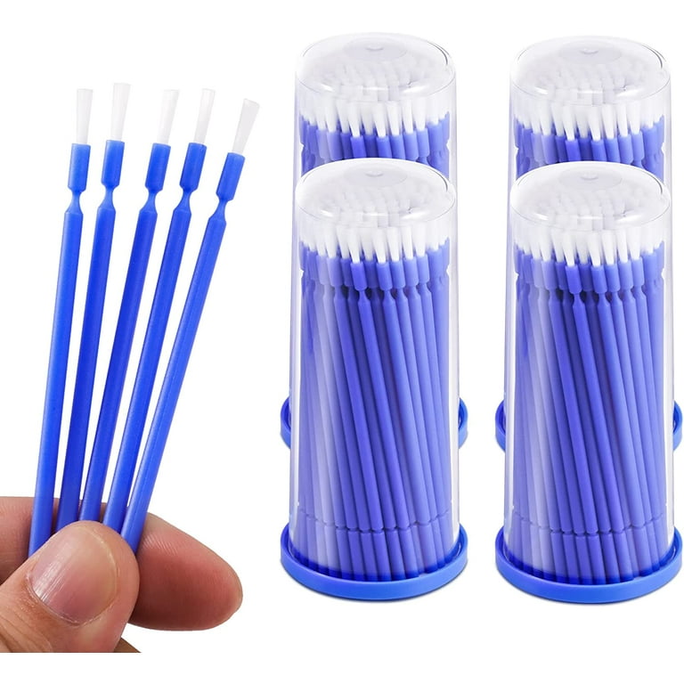 400 PCS Disposable Dental Micro Brushes Dental Applicator with Bendable  Tips, Disposable Applicators Microbrush Blue Micro Swabs 