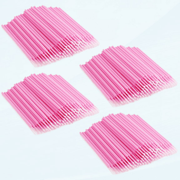 400 PCS Disposable Micro Applicator Brush, Latisse Application Brushes Micro swabs Eyelash Extension Brushes for Eyelashes Extensions and Makeup Application - Pink