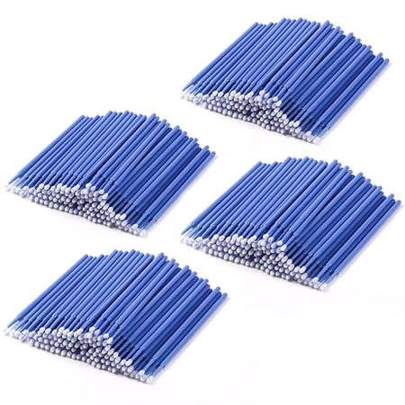 400 PCS Disposable Microbrush Applicators Latisse Application Brushes Microfiber Wands Dental Micro Brushes for Eyelash Extension, Oral and Dental - Blue