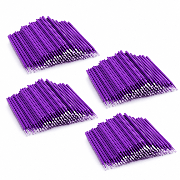 400 PCS Disposable Purple Micro Applicator Brushes for Lash Extensions