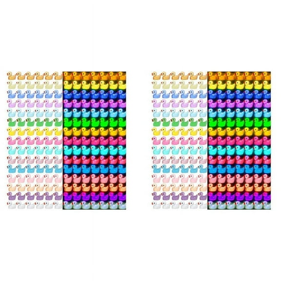 400 PCS Luminous Mini Resin Ducks Glow in the Dark Tiny Duck for Garden Christmas Birthday DIY Decoration Craft