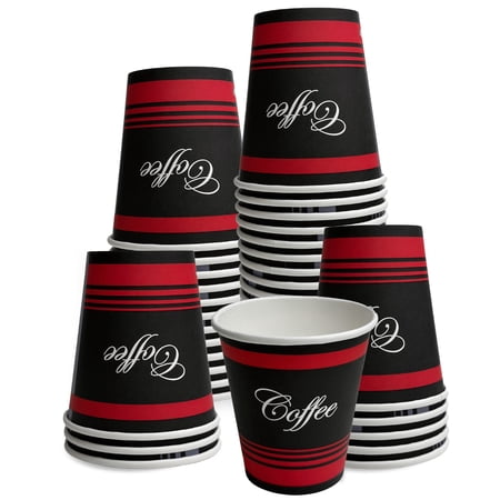 [400 Pack] 10oz Classic Durable Disposable Paper Coffee Hot Cups For Hot/Cold Drink, Coffee, Tea, Cocoa, Travel, Office, Home, Cider, Hot Chocolate, To go, by EcoQuality (10 ounce)
