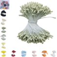thumbnail image 1 of 400 Pack 2mm Artificial Flower Stamens – Matte Floral Pistils for DIY Wedding Bouquets, Party Decor, Home Crafts, Gypsum Rose Lily Flower Making Supplies, 1 of 4